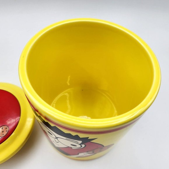 Vintage Homemade Cookies for Dummies Cookie Jar Canister Red Ceramic 6.25 in - Picture 6 of 12